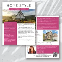 Real Estate August Newsletter Promotional Farming Flyer