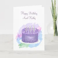 Personalized Happy Birthday Card for Aunt