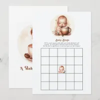A Baby Is Brewing Baby Shower Bingo Game Invitation