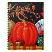 Autumn Festive Antique Painting Pumpkin Decoration Notebook