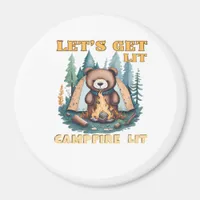 Let's Get Lit. Campfire Lit. Camping Lover Classic Magnet