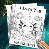 Cute Axolotl | Kid's Coloring Page