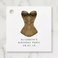 Vintage Black and Gold Fleur de Lis Masquerade Favor Tags