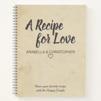 A Recipe for Love Wedding Keepsake Recipe Book