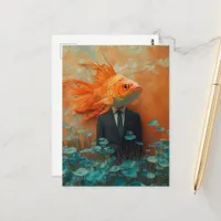 Goldfish in a Suit Postcard