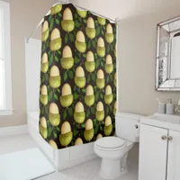 Regimental Green Acorn – Nature-Inspired Design Shower Curtain