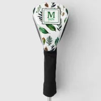 Green Foliage Botanical Nature Personalized Golf Head Cover