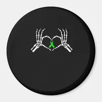 Skeleton Hand Heart Awareness Ribbon Magnet