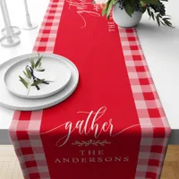 Gather Red Buffalo Check Fall Thanksgiving Short Table Runner