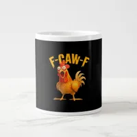 Crow Humor F-Caw-F Gothic Funny Retro Cool Giant Coffee Mug