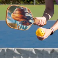 Majestic Buffalo in Tranquil Waters Pickleball Paddle