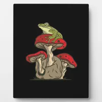 Frog Mushroom Cottagecore Classic Retro Appeal Plaque