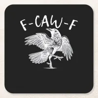 F-Caw-F Raven Retro Classic Square Paper Coaster