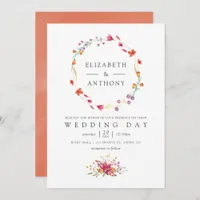 Aquarelle Wildflower Spring Wedding Invitation