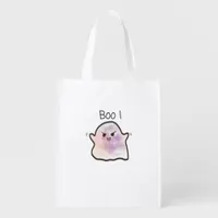 Little Boo Is Cheeky Funny Meme Grocery Bag