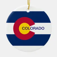 Colorado State Flag Ceramic Ornament