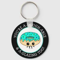 Cute Kawaii Style Jelly Donut Flirting Pun Keychain