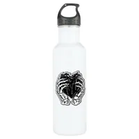 Skeleton Heart Hands Funny Stainless Steel Water Bottle