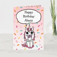 Magical Birthday Unicorn Butterfly Card