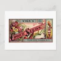 Vintage Seeds Ad Postcard