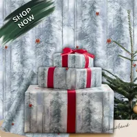 Holiday Magic Snowy Winter Forest  Wrapping Paper
