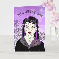 Female Vampire, Romantic Halloween I BITE Card