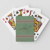 Southwest Roadrunner Sagebrush Green Poker Cards