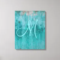 Turquoise Rust | Monogram Canvas Print