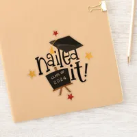 Nailed It Funky Text Cap 2024 Graduation Sticker