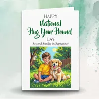 National Hug your Hound Day! second Sunday in Sept Card