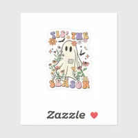 Tis The Season Retro Halloween Party Funny Trendy Sticker