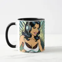 Pretty Pop Art Deejay Jamming Mug