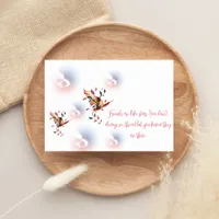 Floral  thank you card