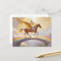 Paint Horse Angel on a Rainbow Bridge Postcard