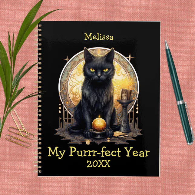 Gothic Black Cat  Planner