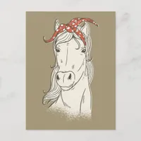 Horse in a Headband Postcard