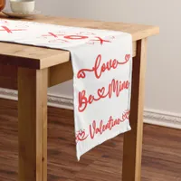 Valentine's XOXO with Hearts in Red | Long Table Runner