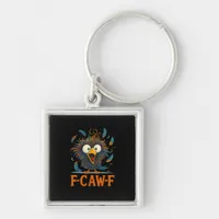 F-Caw-F Funny Messy Chicken Bird Rooster F-Caw-F M Keychain