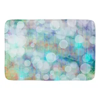 Blue, Orange, Yellow, White Abstract Art    Bath Mat