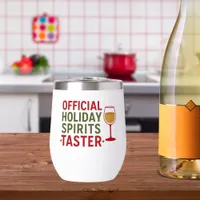 Christmas quote funny party spirits taster thermal wine tumbler