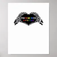 Month Skeleton Heart Hands LGBTQIA  Poster