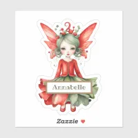 Merry Fairy Christmas Custom-Cut Vinyl Sticker