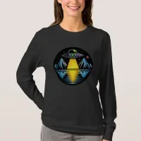 Retro UFO in the Mountains Reflecting in the Water T-Shirt