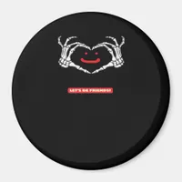 Let's Friends! Classic Skeleton Hands Heart Magnet