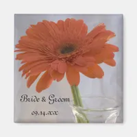 Orange Daisy Wedding Magnet