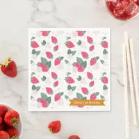 Strawberry Birthday Party Napkins – Summer Berry