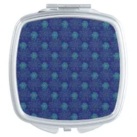 Floral Pattern Compact Mirror