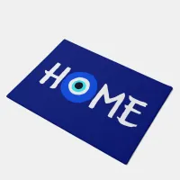 Lucky Charm HOME Blue and White Doormat