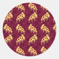 Pizza Pie Pattern Classic Round Sticker