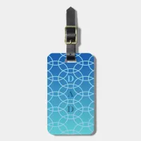 Dad Monogram Geometric Blue Luggage Tag